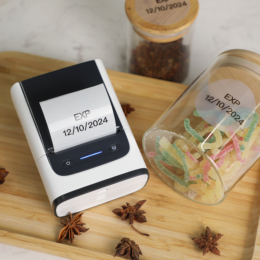Portable Label Printer And Label Paper, P31S Mini Label Printer, Wireless Connection, No Need for Ink Or Toner, Suitable for Smartphones, Home, Office, School, Equipped with a Roll of Self-Adhesive Label Paper, Available in D