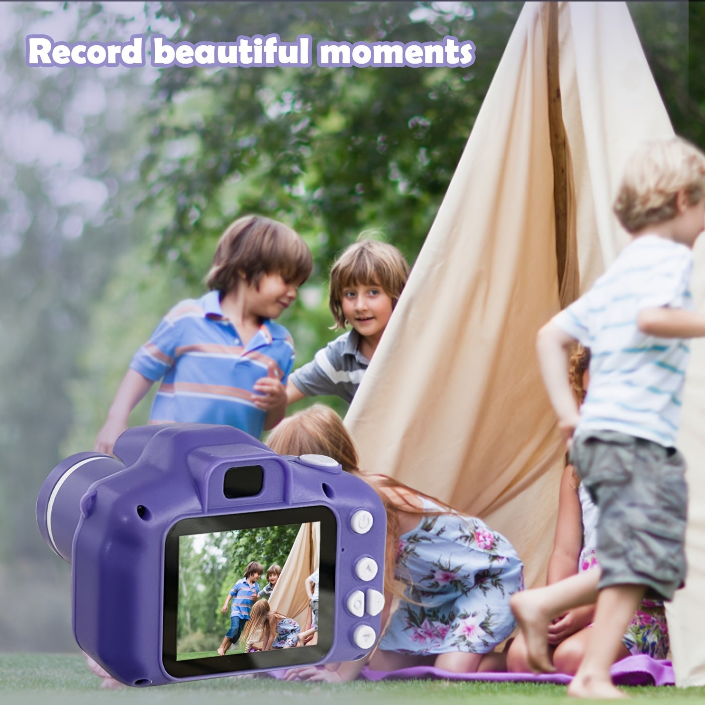 HD Youngsters' Digital Camera with Long Lens - Perfect Gift for Boys & Girls Ages 3-12, Includes 32GB Memory Card, Available in Pink/Purple/Blue/Black