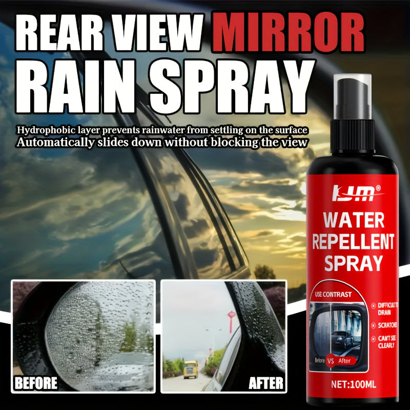 Car Glass Waterproof Spray Anti-Rain Coating Hydrophobic Rainproof Windshield Mirror Water Repellent Wax Kit, Hydrophobic Coating Fog and Rain Protection Suitable for Car Windows Wiper Blades and Bathroom Glass