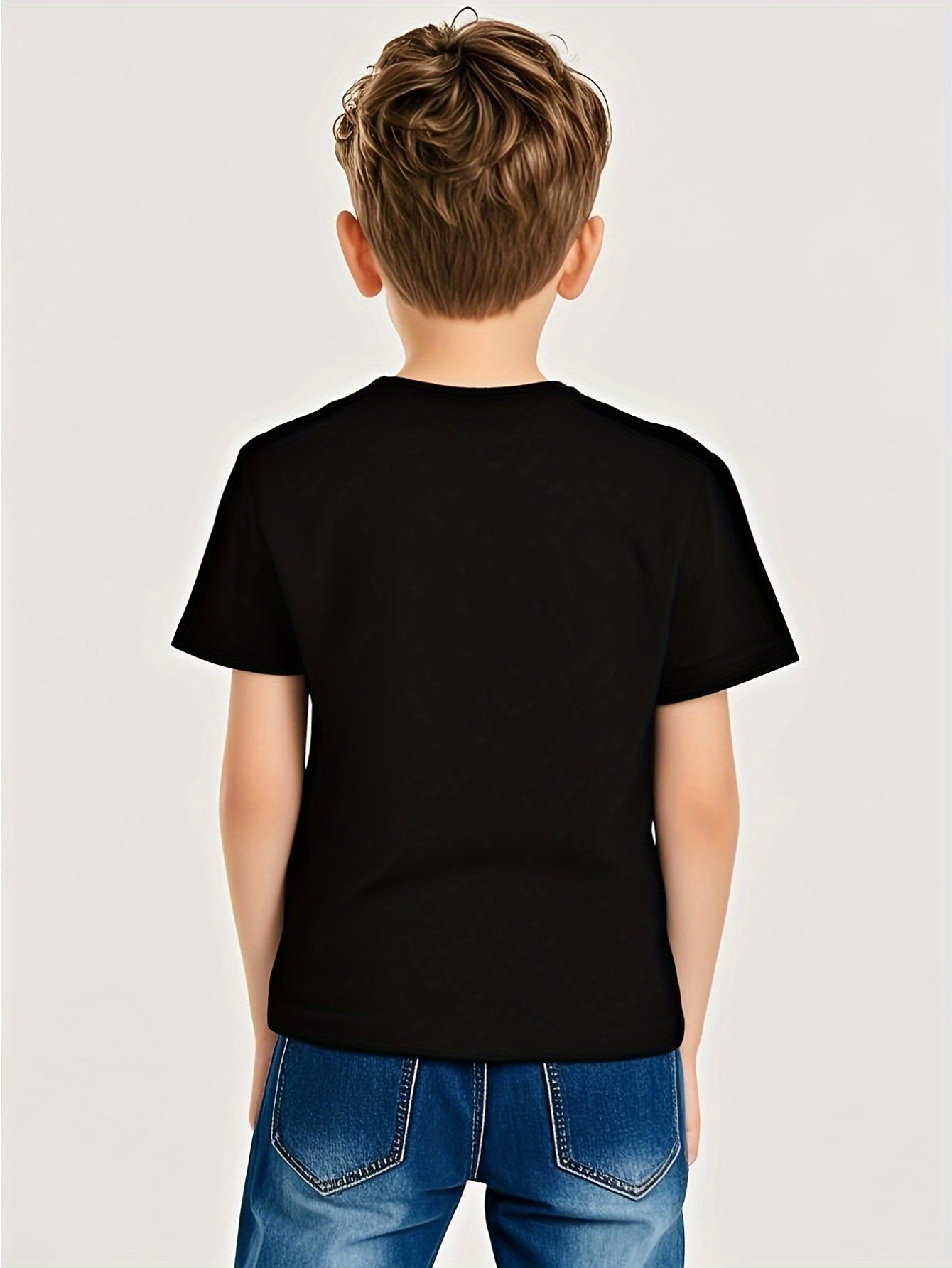 1pc Boys' "ICON" Graphic T-Shirt - Black Casual Summer Tee with Orange Design, 100% Polyester Breathable Fabric, Comfortable & Lightweight for Teens 12 & Under, Youth Sports Tshirt | Bold Graphic Tee | Comfortable Fit, Boy T