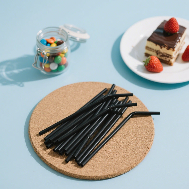 100pcs thickened and durable straws, bendable, food-safe, suitable for smoothies, boba, bubble milk tea and tropical beverages, perfect for home use and parties. Bendable beverage straws, decorative drinking straws, straw cup