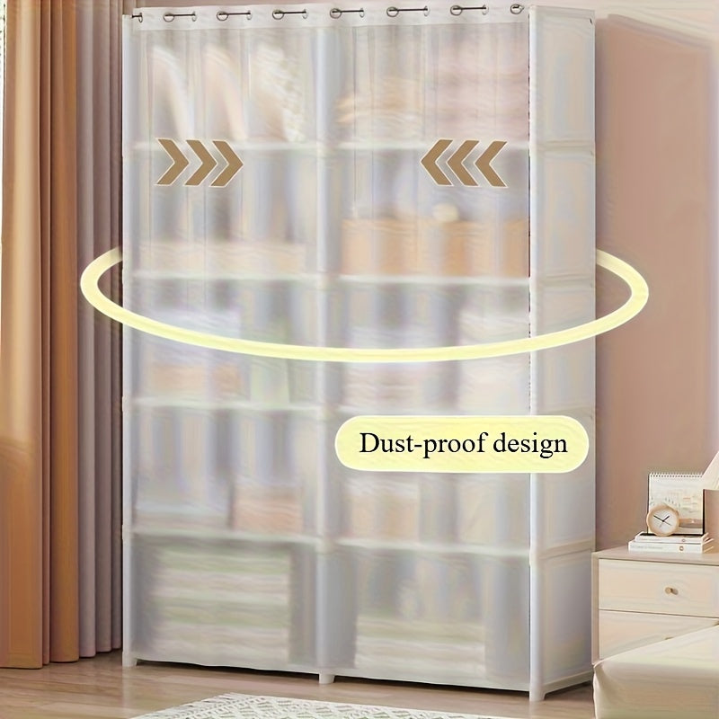 Five/Six-Tier Storage Cabinet Lightweight Dustproof Home Organization Minimalist Beautiful High Load Capacity Living Room Bedroom Balcony Multi-Functional Large Capacity Storage Cabinet