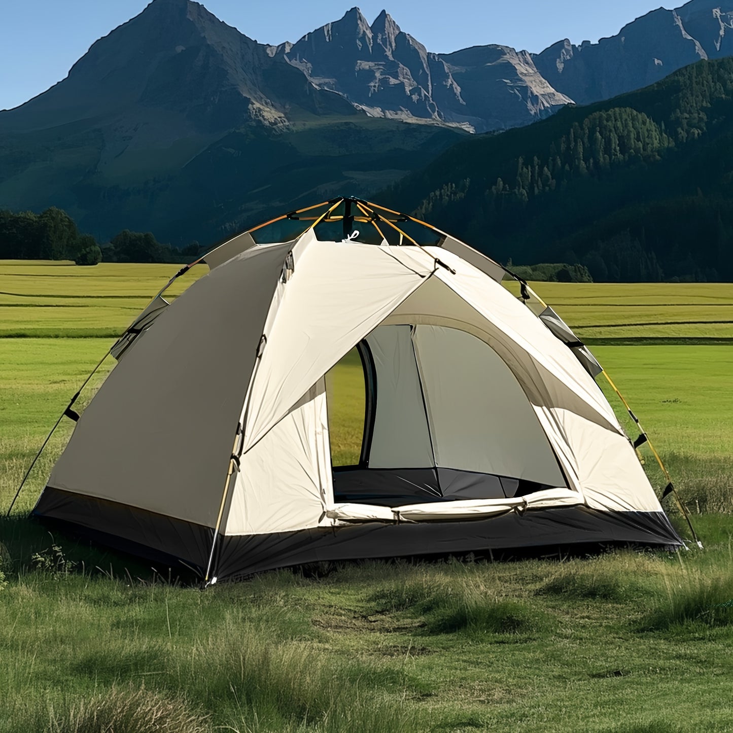 Automatic pop-up camping tent, windproof and sun-resistant, suitable for park camping trips, outdoor hiking adventures, beach family vacations, portable foldable design, the perfect holiday gift