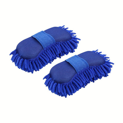 Microfiber Car Wash Sponge - Handheld Cleaning Brush for Auto, Motorcycle, and Home Use - Soft, Durable, and Easy to Use Grooming Tool, Vehicle Washing | Soft Cleaning Sponge | Durable Wash Mitt, Car Wash Sponges, Without Bat