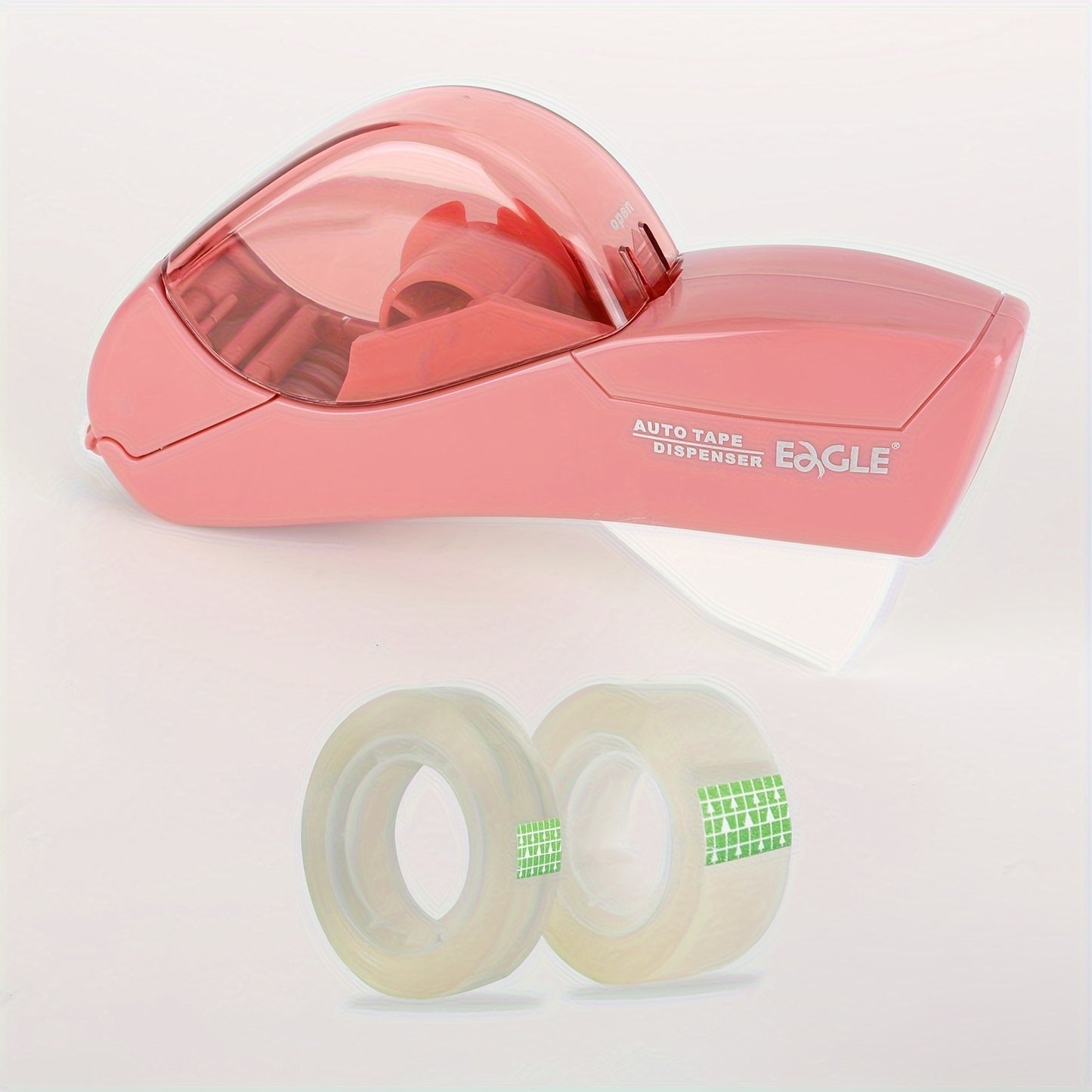 Eagle Automatic Tape Dispenser with One Roll Included, Handheld Packaging and Gift Wrapping Tape Cutter, Major Material ABS, Fits 1/2''-3/4'' Tape Width, Easy One-Handed Operation, No Batteries Required - Ideal for Scrapbooki