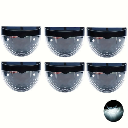 Staaricc 2/4/6pcs Solar fence lights, solar deck lights, solar wall lights, solar wall-mounted lights, outdoor fence deck garden garage ladder lighting