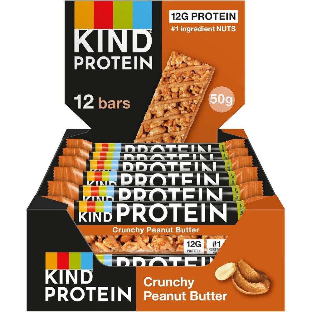 12x BE-KIND Protein Crunchy Peanut Butter 50g=600g