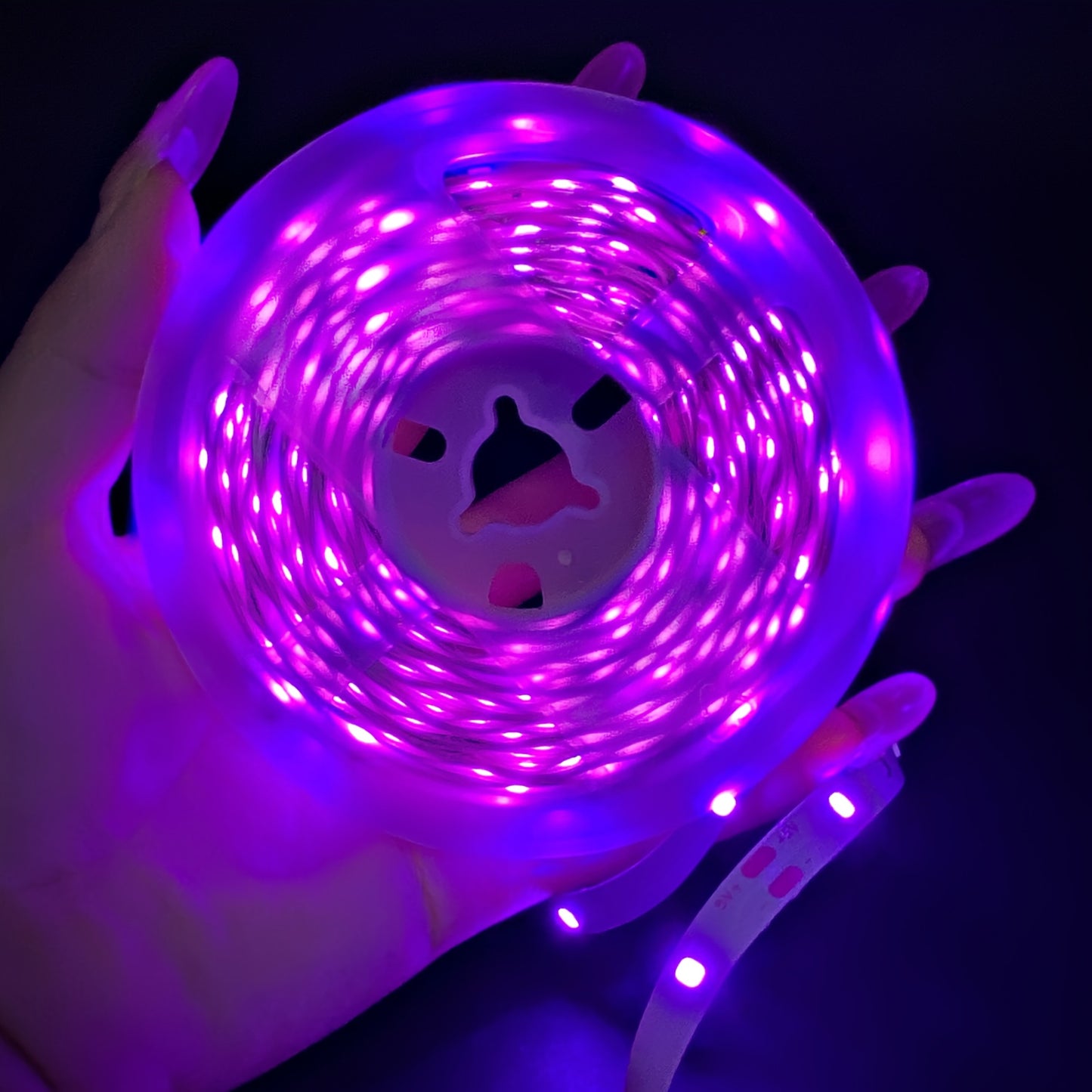 HBOWMDJIA USB-Powered Flexible LED Strip Light, Push Button Control