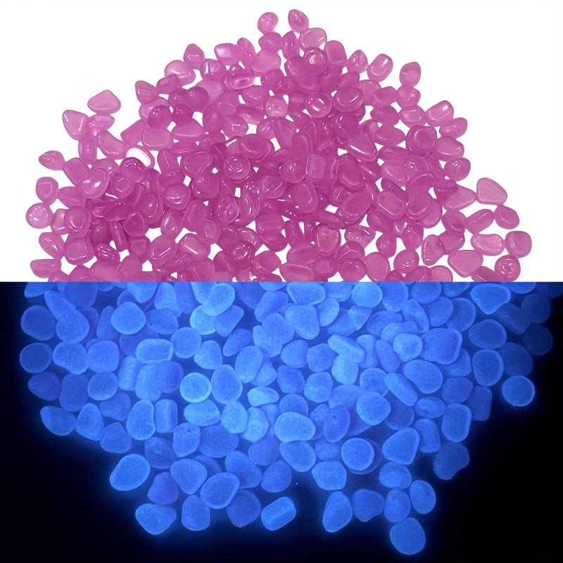 100pcs Glow-in-the-Dark Resin Mini Pebbles - Blue & Green Glowing Stones for DIY Crafts, Garden Pathways, Aquarium Decor, and Festive Outdoor Displays, Garden Decorations, Aquarium Ornaments, Festive Display Stones, Durable D