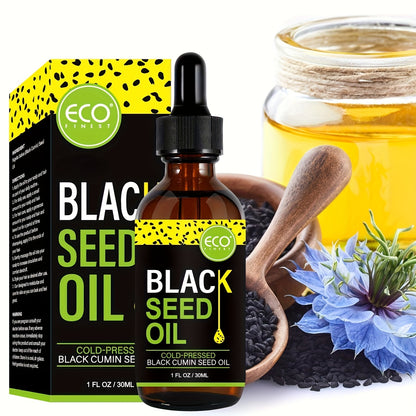 ECO FINEST Pure Black Seed Oil - Cold-Pressed Nigella Sativa with Thymoquinone
