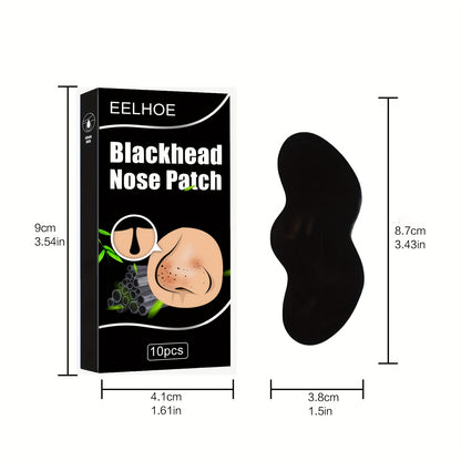 Blackhead Nose Patch Bamboo Charcoal Blackhead Cleansing Nose Mask, for Deep Cleansing 10pcs