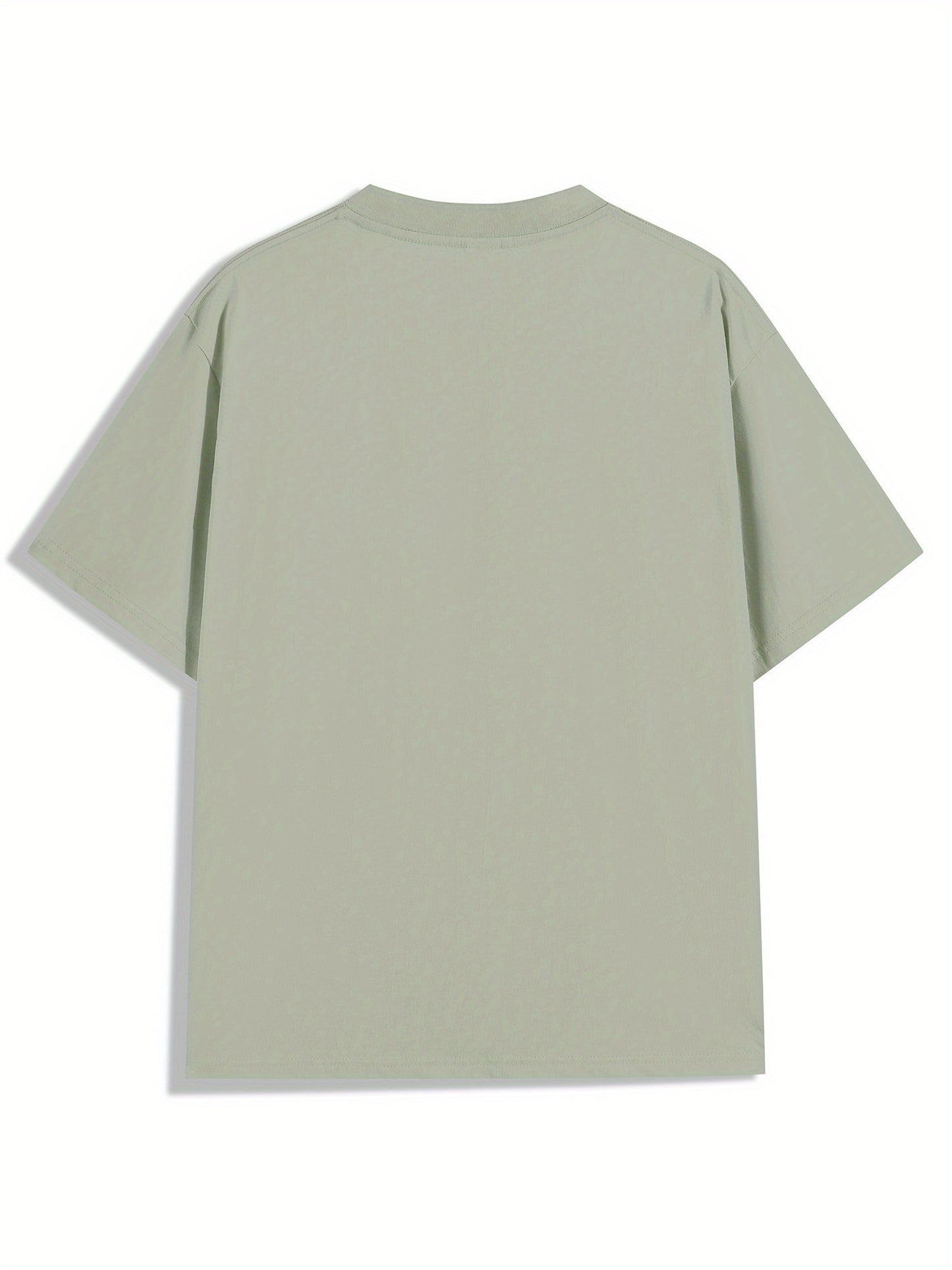 Men's Loose Fit Heavyweight Cotton T-Shirt - Thick Streetwear Tee for Everyday Casual Wear, All-Season Comfort Fit, Machine Washable Crewneck Shirt - Available in Dark Green & More Colors, Summer Wardrobe Essential, Urban Fas