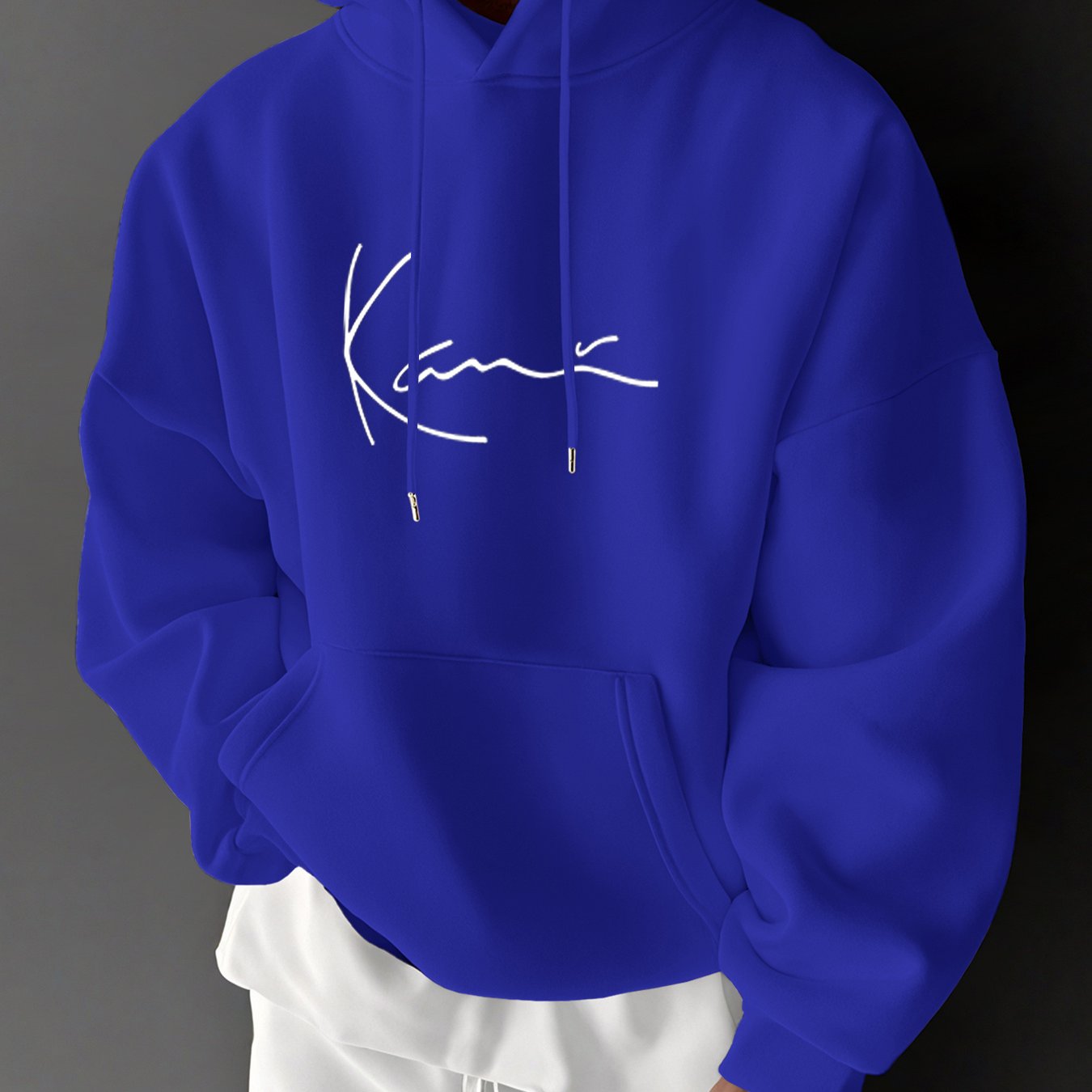 Men's & Women's Hoodie - Royal Blue Sweatshirt with Drawstring Hood, Front Kangaroo Pocket - All-Season Casual Pullover for Everyday & Formal Outfits - Machine Washable Hooded Sweatshirt, Sweater Hoodie, Versatile Outfit Piec