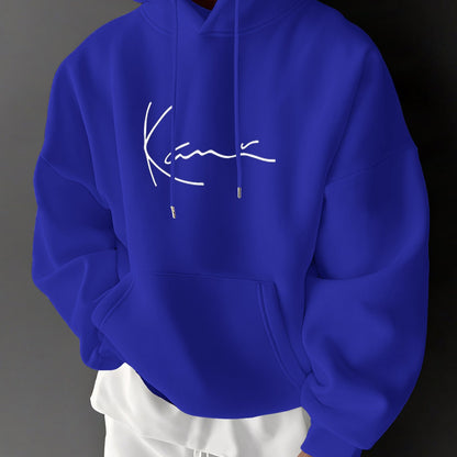Men's & Women's Hoodie - Royal Blue Sweatshirt with Drawstring Hood, Front Kangaroo Pocket - All-Season Casual Pullover for Everyday & Formal Outfits - Machine Washable Hooded Sweatshirt, Sweater Hoodie, Versatile Outfit Piec