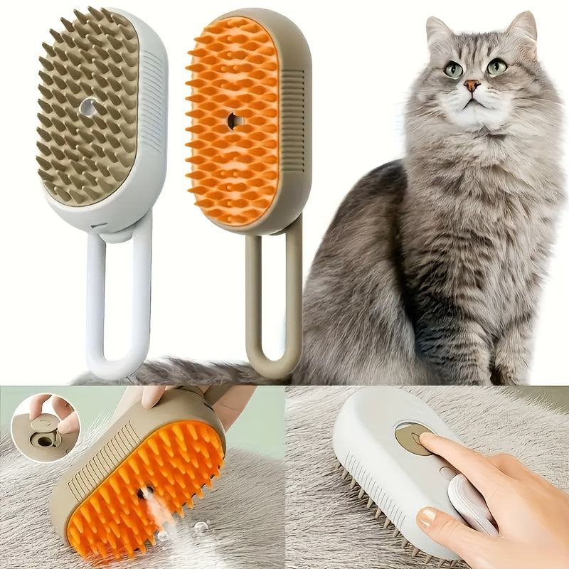 Steamy Cat Brush, 3 In 1 Cat Steamy Brush