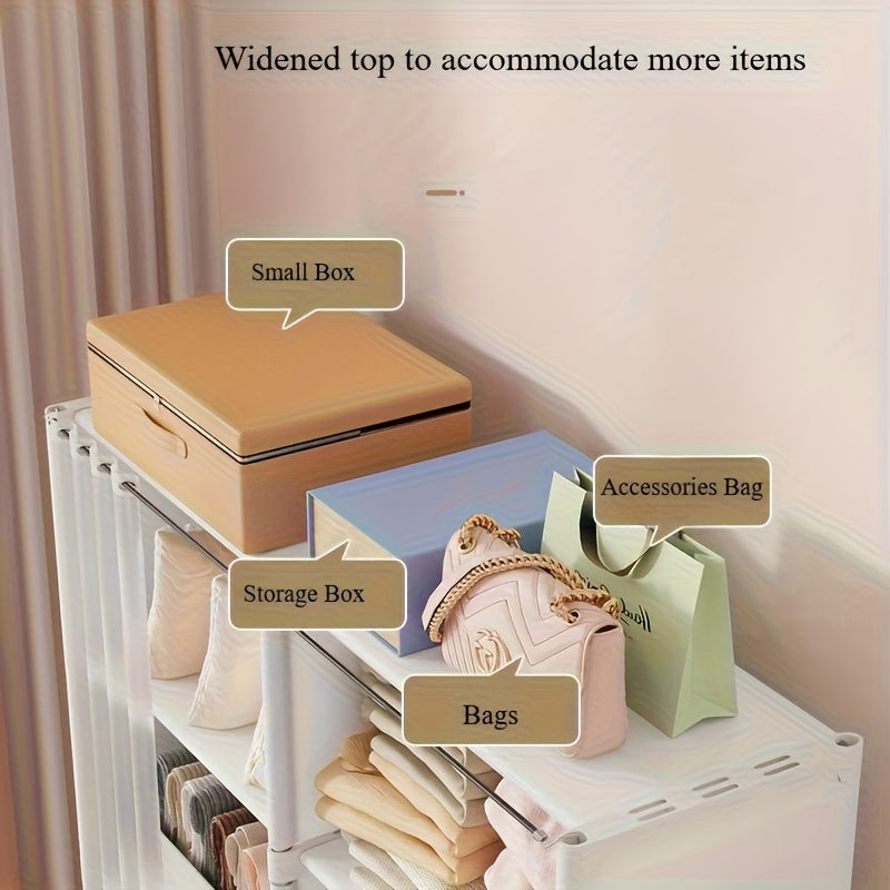Five/Six-Tier Storage Cabinet Lightweight Dustproof Home Organization Minimalist Beautiful High Load Capacity Living Room Bedroom Balcony Multi-Functional Large Capacity Storage Cabinet