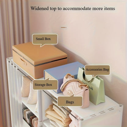 Five/Six-Tier Storage Cabinet Lightweight Dustproof Home Organization Minimalist Beautiful High Load Capacity Living Room Bedroom Balcony Multi-Functional Large Capacity Storage Cabinet