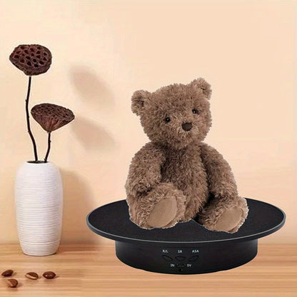1pc 360-Degree Turntable Automatic Platform Velvety Surface, Display Stand, Rotating Display Stand, Turntable for Photography Rotating Turntable, Rotating Platform for Presentation, Retail Display Stand