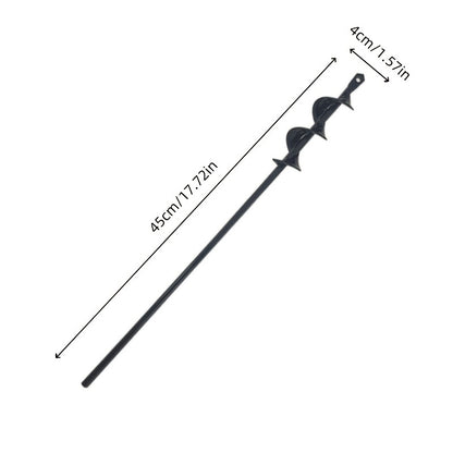 Heavy-Duty Spiral Drill Bit for Gardening & Lawn Care - 3/8" Hex Shank, Sharp Blades, Ergonomic Handle, Multi-Size (3/4" to 2" Heads) for Digging, Sod, Weeding, Weed Removal, Garden Tool, Robust Construction, Durable Construc