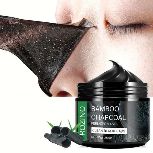 Rozino Bamboo Charcoal Face Mask - Deep Cleansing, Moisturizing, Blackhead Cleaner, Hypoallergenic, Paraben-Free, Aloe Vera Scented, All Skin Types, Beauty Mask for Clear Skin, Skin Care Mask|Natural Ingredients Mask|Moisturi