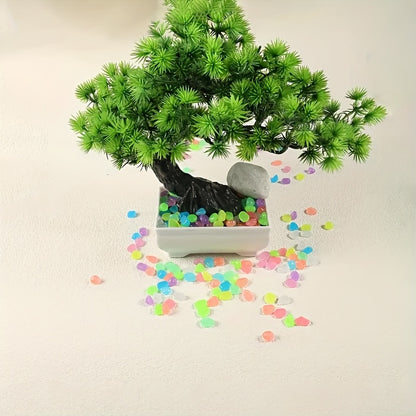 100pcs Glow-in-the-Dark Resin Mini Pebbles - Blue & Green Glowing Stones for DIY Crafts, Garden Pathways, Aquarium Decor, and Festive Outdoor Displays, Garden Decorations, Aquarium Ornaments, Festive Display Stones, Durable D