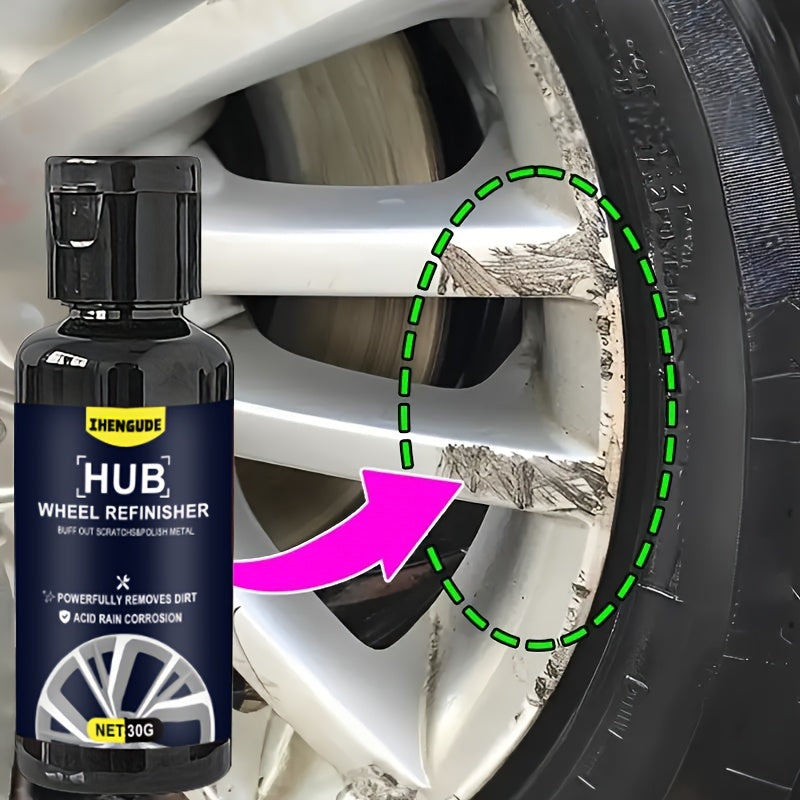 Zhenghu Hub Wheel Refinisher - 30g, Rust, Scratch & Fading Remover for Car Wheels, Acid Rain Corrosion Protection, Ideal for Aluminum & Steel Wheels, Aluminum Wheel Refinisher|Professional Wheel Care|Durable Protective Coatin