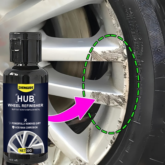 Zhenghu Hub Wheel Refinisher - 30g, Rust, Scratch & Fading Remover for Car Wheels, Acid Rain Corrosion Protection, Ideal for Aluminum & Steel Wheels, Aluminum Wheel Refinisher|Professional Wheel Care|Durable Protective Coatin