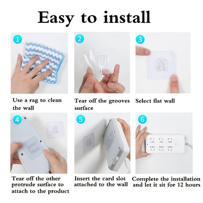 10 Pairs of Powerful Adhesive Hooks with No Trace