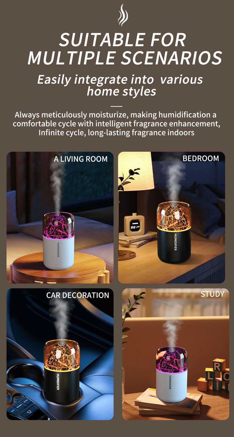 USB-Powered Mini Aroma Diffuser, Compact Humidifier with Fragrance Dispenser