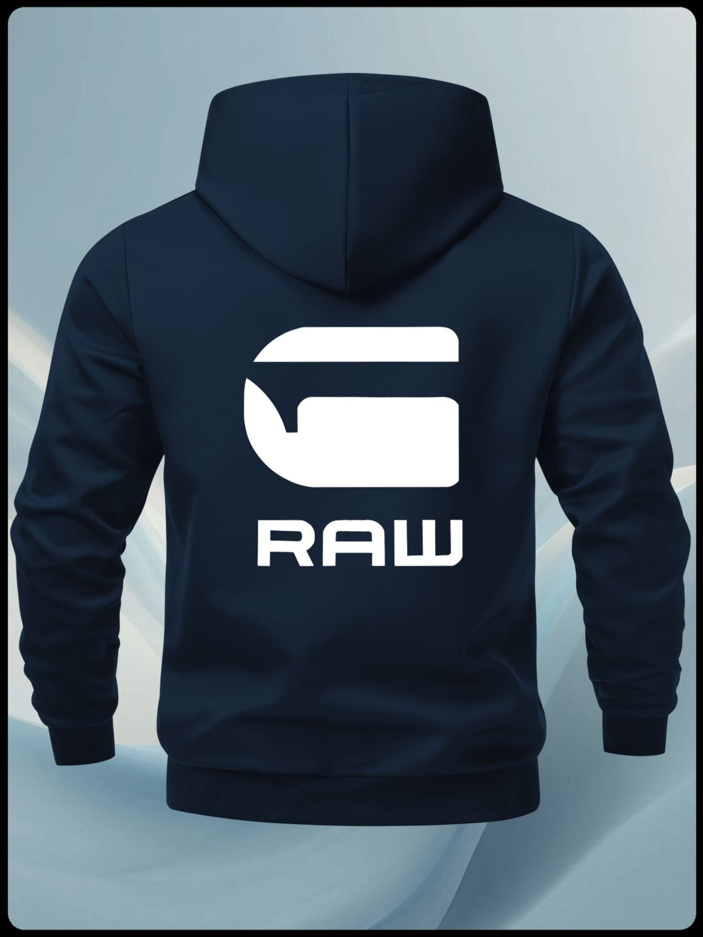 Men'S Casual Hooded Jacket with "RAW" Graphic Print - Light Gray Zip-Up Coat, Polyester Lining, Regular Fit, Front Pockets, Casual Outerwear | Trendy Casual Jacket | Polyester Lined Interior