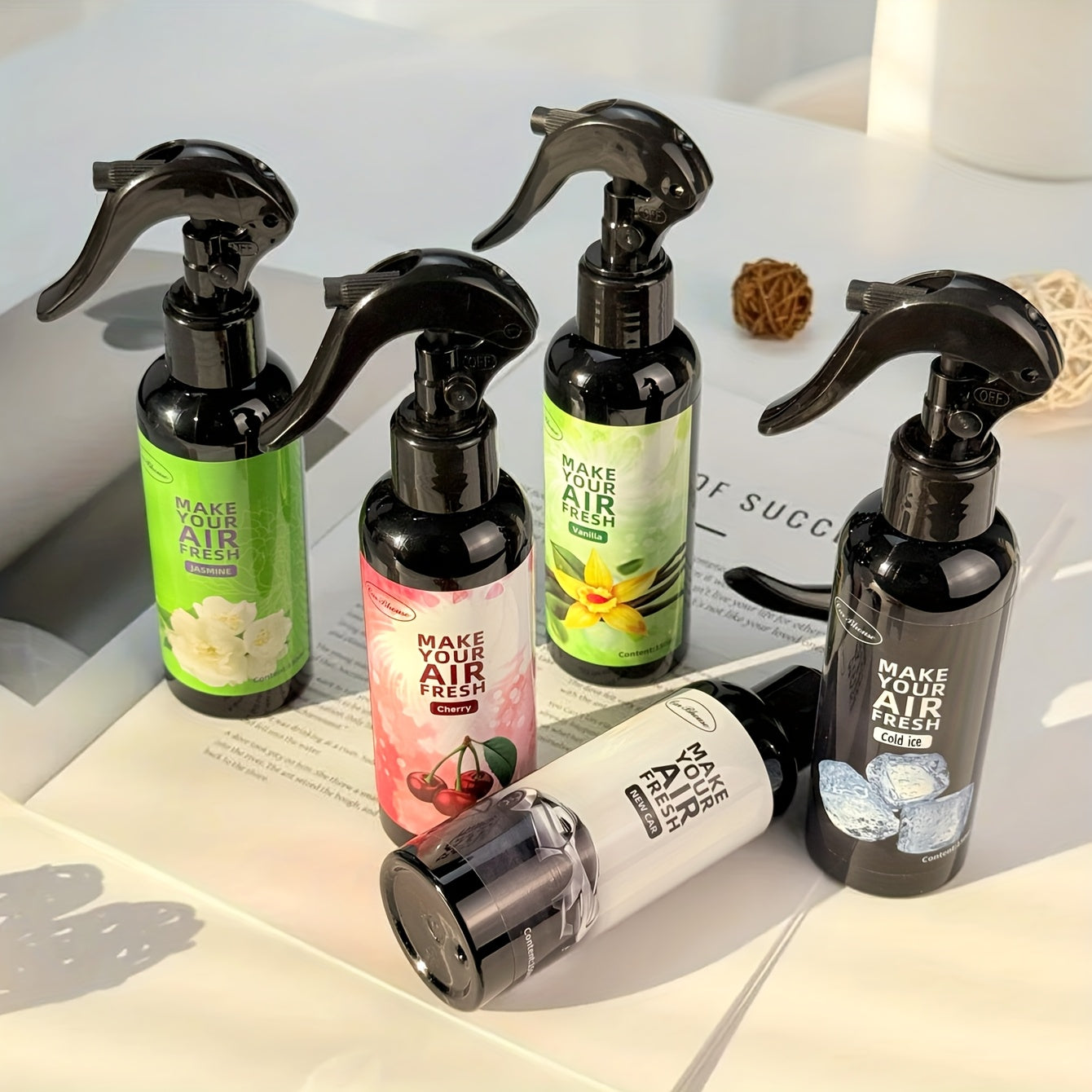 Multi-flavor combination fragrance spray, home and car air freshener spray, can eliminate odors in cars, homes, offices, bedrooms, bathrooms, toilets, and kitchens, create a romantic atmosphere, Valentine's Day, women, birthd