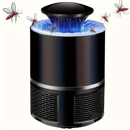 1pc USB-Powered Silent Mosquito Repellent Lamp – Automatic Indoor/Outdoor Insect Zapper with Blue Flame Effect, Ideal for Bedrooms, Living Rooms & Gardens, Essential Summer Home Appliance, Mosquito Zapper, Sleek Device Desi