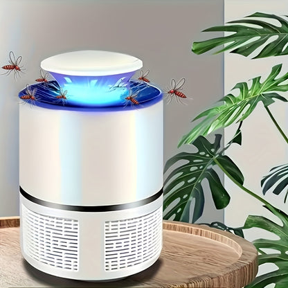 1pc USB-Powered Silent Mosquito Repellent Lamp – Automatic Indoor/Outdoor Insect Zapper with Blue Flame Effect, Ideal for Bedrooms, Living Rooms & Gardens, Essential Summer Home Appliance, Mosquito Zapper, Sleek Device Desi