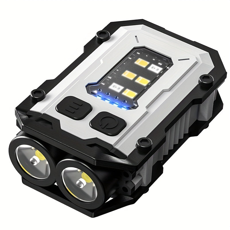 1pc LihangStar Mini Handheld Flashlight, USB Rechargeable Keychain Light with Power Display, Magnetic Base & Metal Clip, Super Bright Adjustable LED, 8 Modes, Battery, Type-C Charging for Outdoor Camping Hiking (Black), Hikin