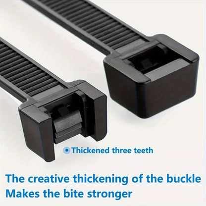 500-Pack Heavy-Duty Self-Locking Cable Ties - Adjustable Locking Zip Ties, Waterproof, Anti-Slip, Scratch & Bend Resistant - Heavy Duty Organizer Bundling for Indoor/Outdoor, Home, Office, Gardening, Construction - (30.48cm,2