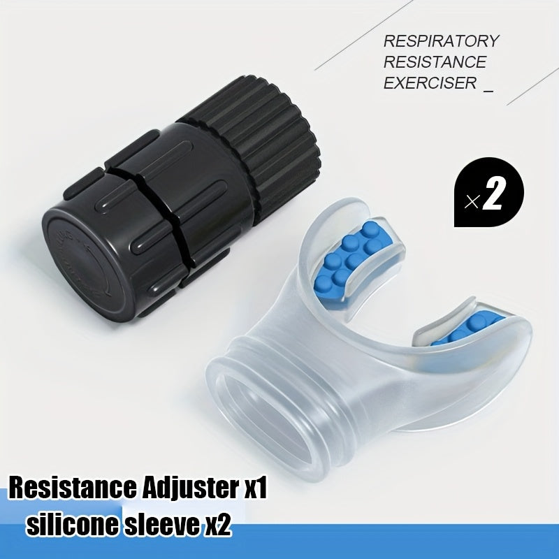 Universal Diaphragmatic Breathing Trainer, Silicone Respiratory Muscle Training Device for Improved Lung Capacity and Breathing Health, Uncharged, No Battery Required
