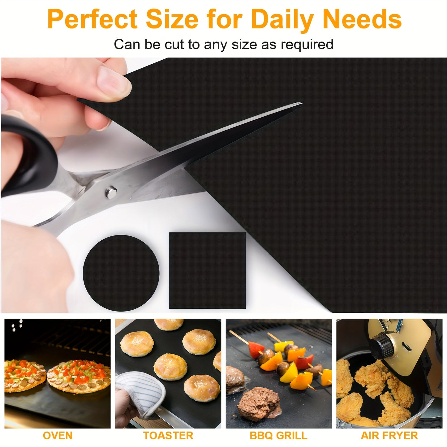 3pcs/5pcs/6pcs Oven Bottom Oven Mats, Reusable Oven Mats, for Electric Ovens, Gas Ovens, Toasters, Microwaves, Stovetops, Grills, Mostly for Outdoor BBQ, Home, RV, Travel