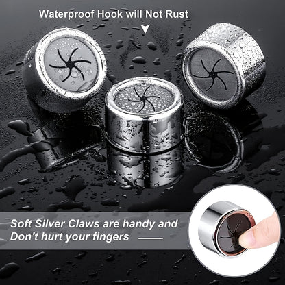 2pcs Round Self-Adhesive Towel Holders - Wall & Cabinet Door Mount, No-Drill Kitchen & Bathroom Towel Racks, for Spring