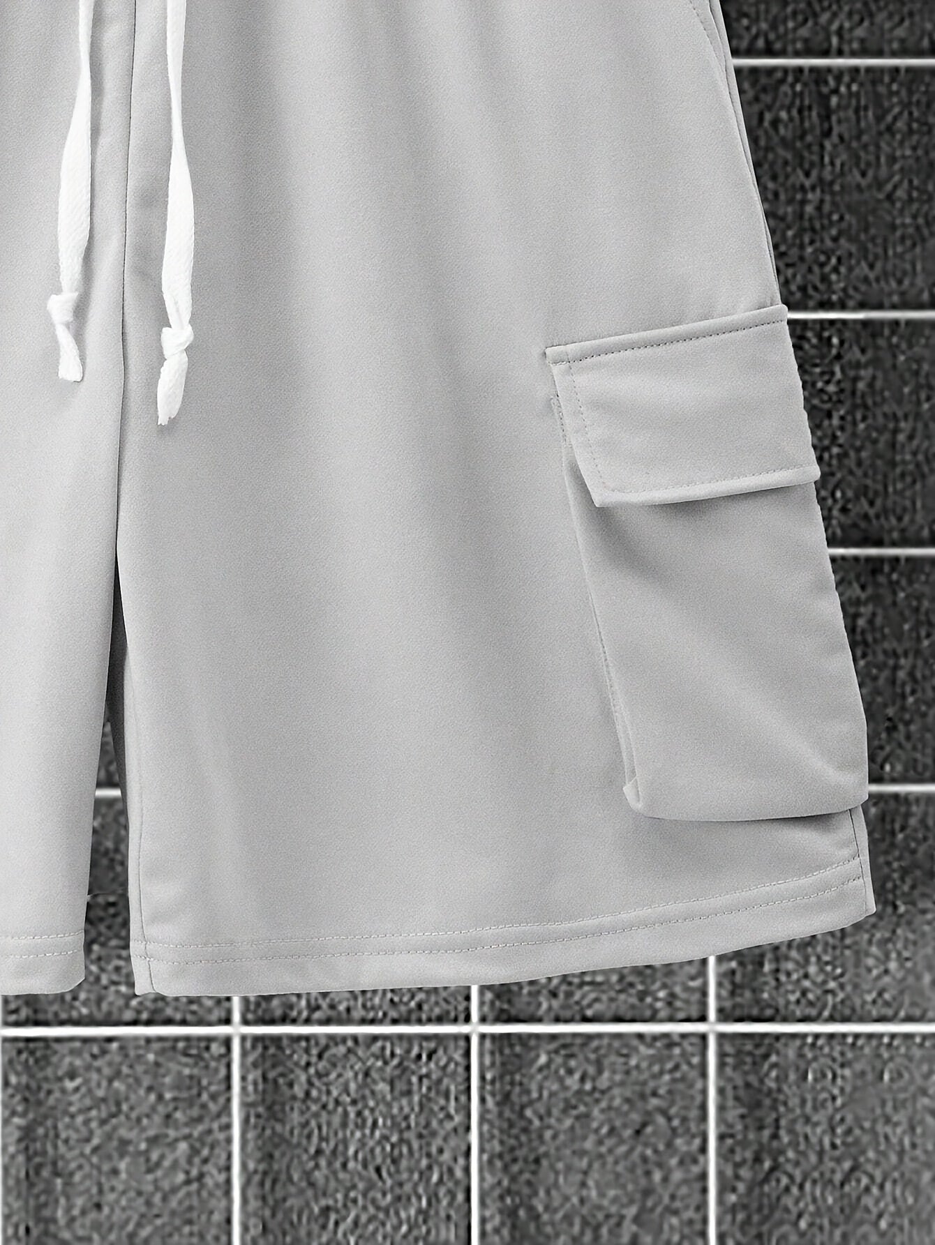 Summer Heavyweight FOG Color Earth Tone Short Sleeve Shorts Streetwear Loose Fashion Set