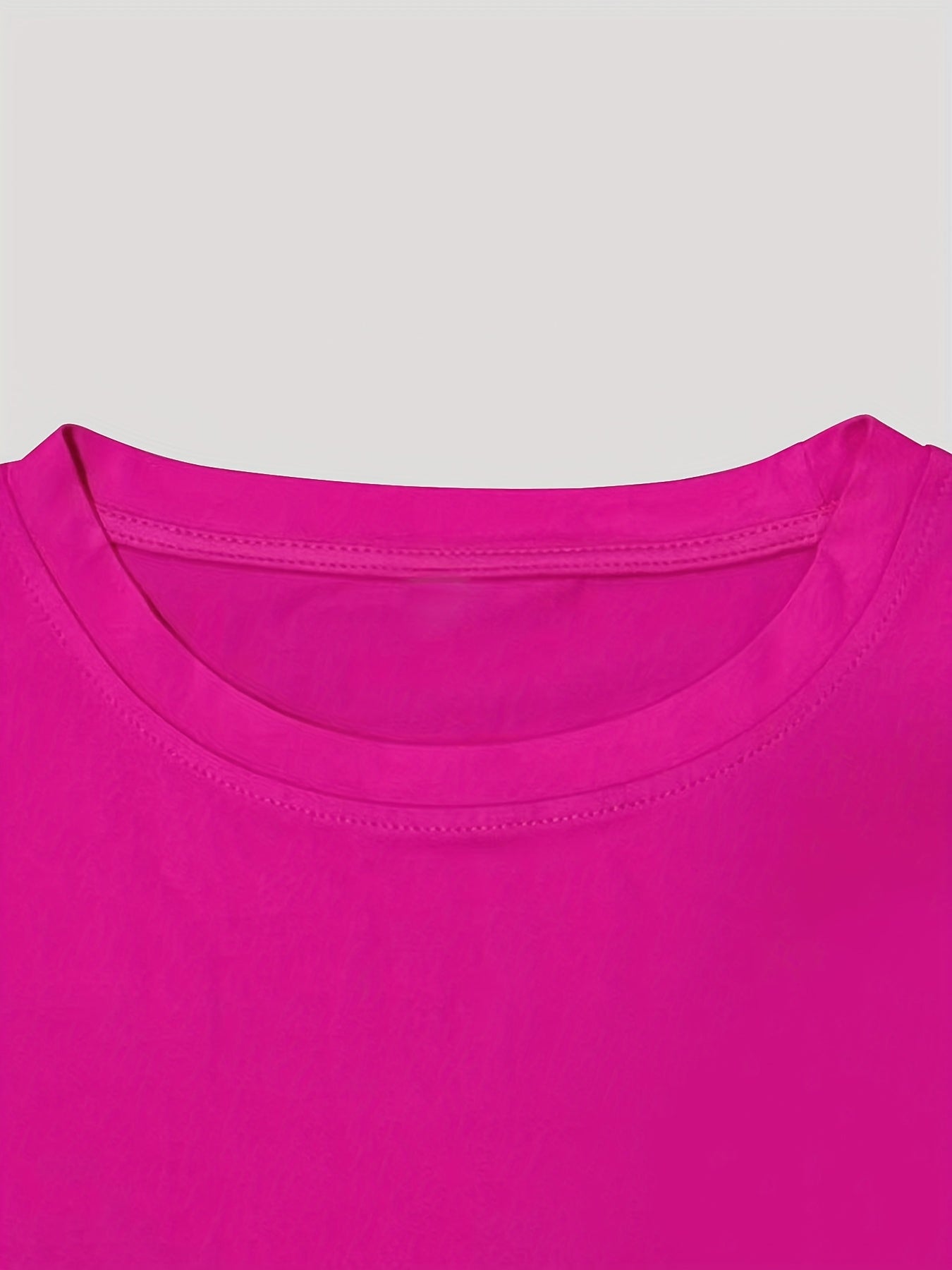 Women'S "Klein" Print Short Sleeve T-Shirt & Black Pants Two-Piece Set - Casual, Stretchy Fabric, Pink & Black Design, Spring/Summer Casual Wear, Casual Attire|Graphic Tee|Stretchy