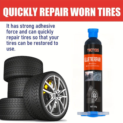 1pc-High quality tire repair glue, special strong patching glue, tire filler, to repair small holes, scratches, cracks in car tires, universal for tires of small cars, motorcycles, bicycles, powerful adhesion, waterproof and