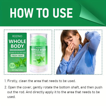 40g ROZINO Whole Body Natural Peppermint Deodorant Cream