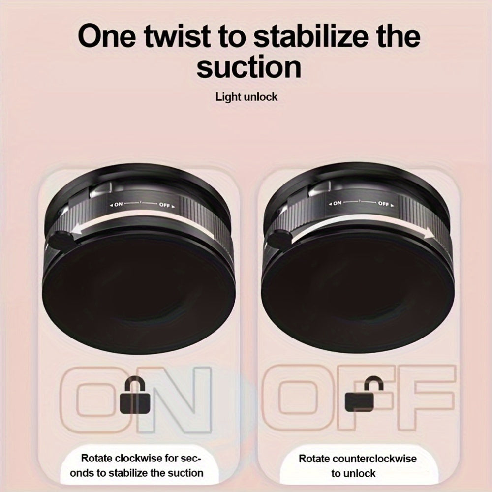1pc Car Magnetic Phone Holder, Adjustable Rotating Double-Sided Suction, ABS Material, Non-High Quality, Hands-Free Cell Phone Mount for Enhanced Driving Safety and Comfort, Handsfree Driving Accessory | Modern Car Accessory