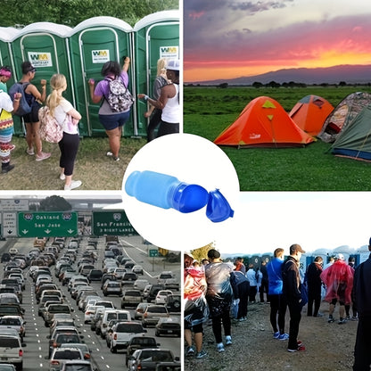 Portable Folding Urinal for Men, Women, and Children - Leakproof, Easy to Carry, Ideal for Camping, Long Drives, Outdoor Events - Durable ABS Material, Compact Storage Bag Design