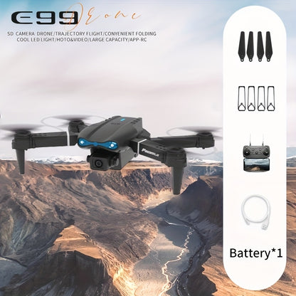 Lightweight and portable, enjoy flying anytime, anywhere - E99 optical flow version drone, dual cameras, rechargeable battery, folding design, one click takeoff, beginner drone, best choice for family entertainment, travel, h