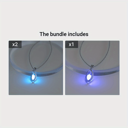 Nooxian Glow-in-the-Dark Mermaid Pendant Necklace - Hollow Spiral Teardrop Luminous Bead with /Blue Light Activation, Purple/Green/Blue Absorption-Activated Jewelry for Daily Wear & Parties, Mermaid Necklace, Night Glow Acces