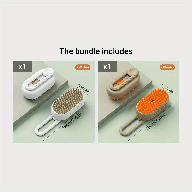 Steamy Cat Brush, 3 In 1 Cat Steamy Brush