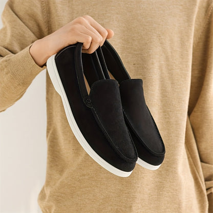 Men'S Slip-On Loafers - Lightweight Summer Shoes, Beige/Brown Formal & Casual Shoes, Easy Slip-On Closure, Synthetic Upper & Sole for Office, Vacation, Everyday - Minimalist British Style Dress Shoes, Office Footwear, Sleek D