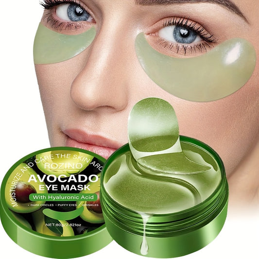 ROZINO Aloe Vera & Hyaluronic Acid Eye Mask - 60pcs Deep Moisturizing Essence Patches for Dark Circles, Puffiness, and Wrinkles, Brightens and Firms Skin, Suitable for All Skin Types, Eye Care | Natural Ingredients | Hydratin