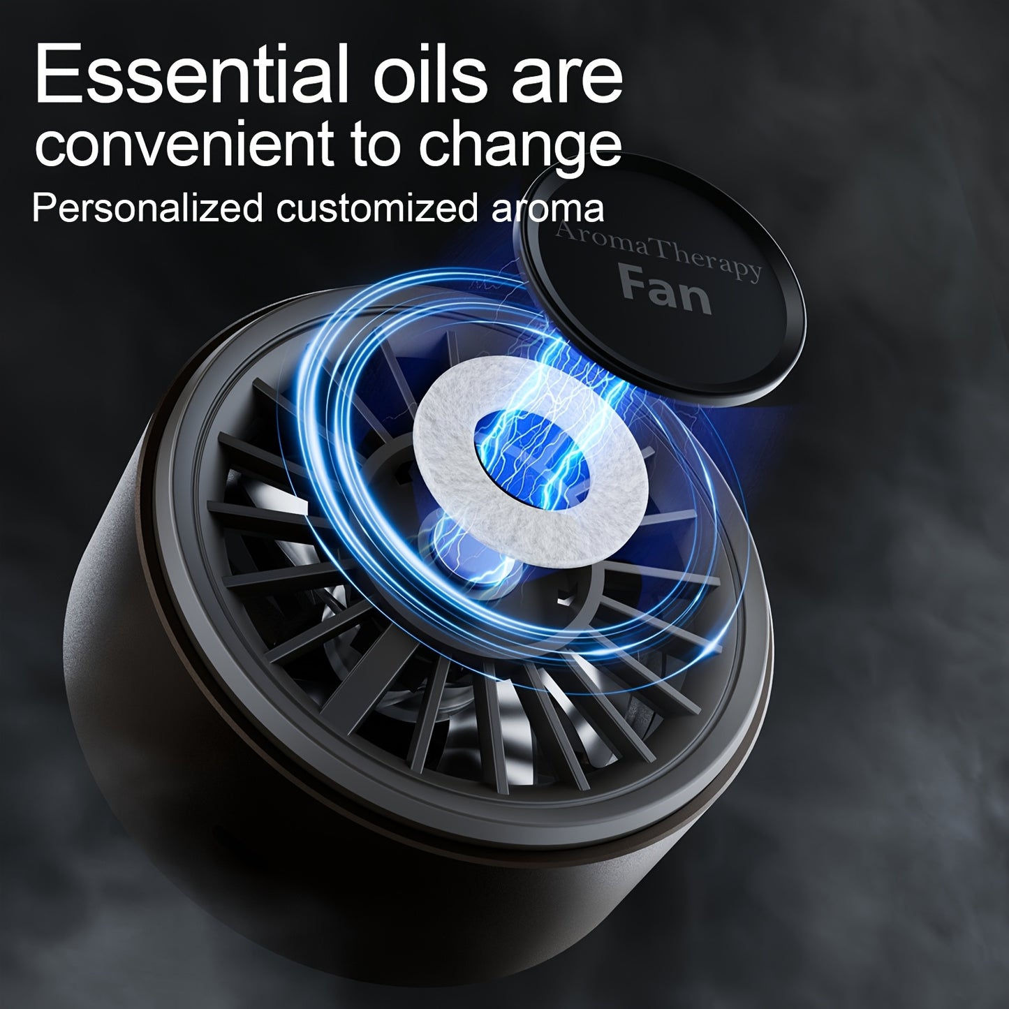 Cross border car fragrance air outlet fan colorful atmosphere light car pickup light car perfume colorful rhythm fan light